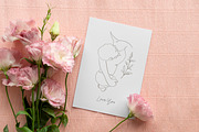 Mother love | Line drawing, an Illustration by AfonshinaArt (Thumbnail 2 of 9)