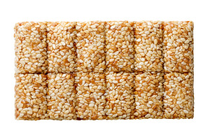 Kozinaki slab with sesame cut out on, a Food & Drink Photo by innakreativ