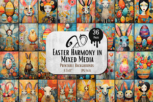 Easter Harmony In Mixed Media