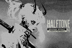 Halftone Grunge Photo Effect