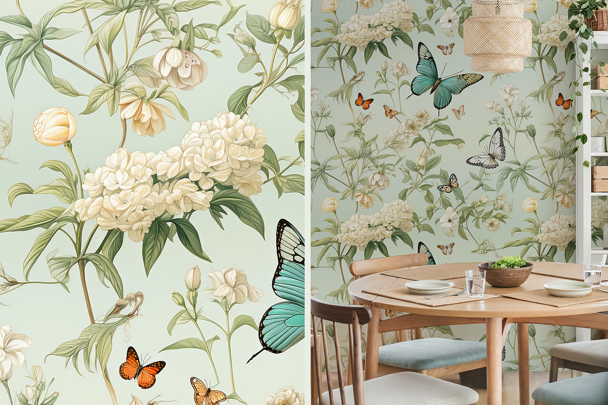 Butterfly Garden Seamless Pattern, a Pattern Graphic by Spinsugar Graphics (Photo 5 of 6)
