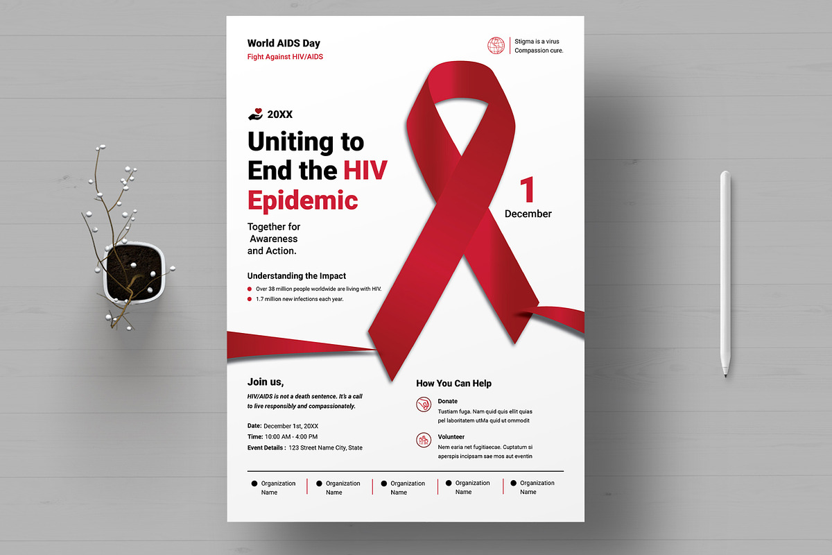 World AIDS Day, a Flyer Template by MightyDesign (Photo 1 of 8)