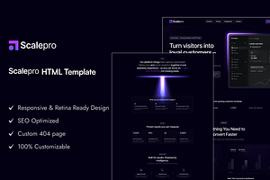 ScalePro - AI SaaS Website Template, a HTML Template by TNCFlow
