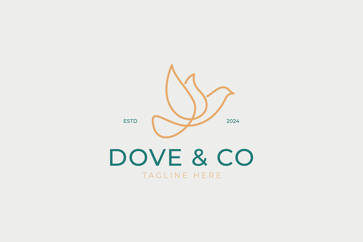 Dove Bird Logo Wellness Charity, a Branding & Logo Template by Signatoro (Photo 2 of 2)