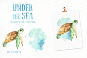 Under the Sea Watercolor Cliparts, an Animal Illustration by everysunsun (Thumbnail 6 of 6)