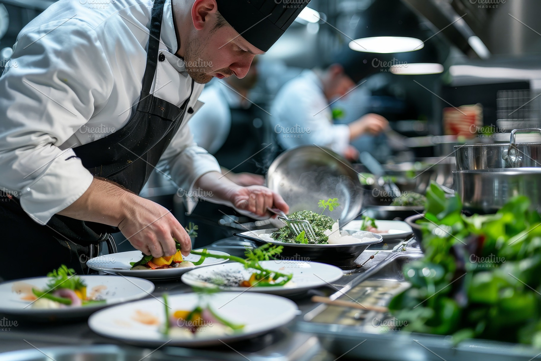 A chef is meticulously preparing foo, a Photo by Iftikhar Alam
