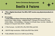 Retro Christmas Ornament-Backgrounds, a Seasonal Illustration by Blynn Pippen (Thumbnail 9 of 19)