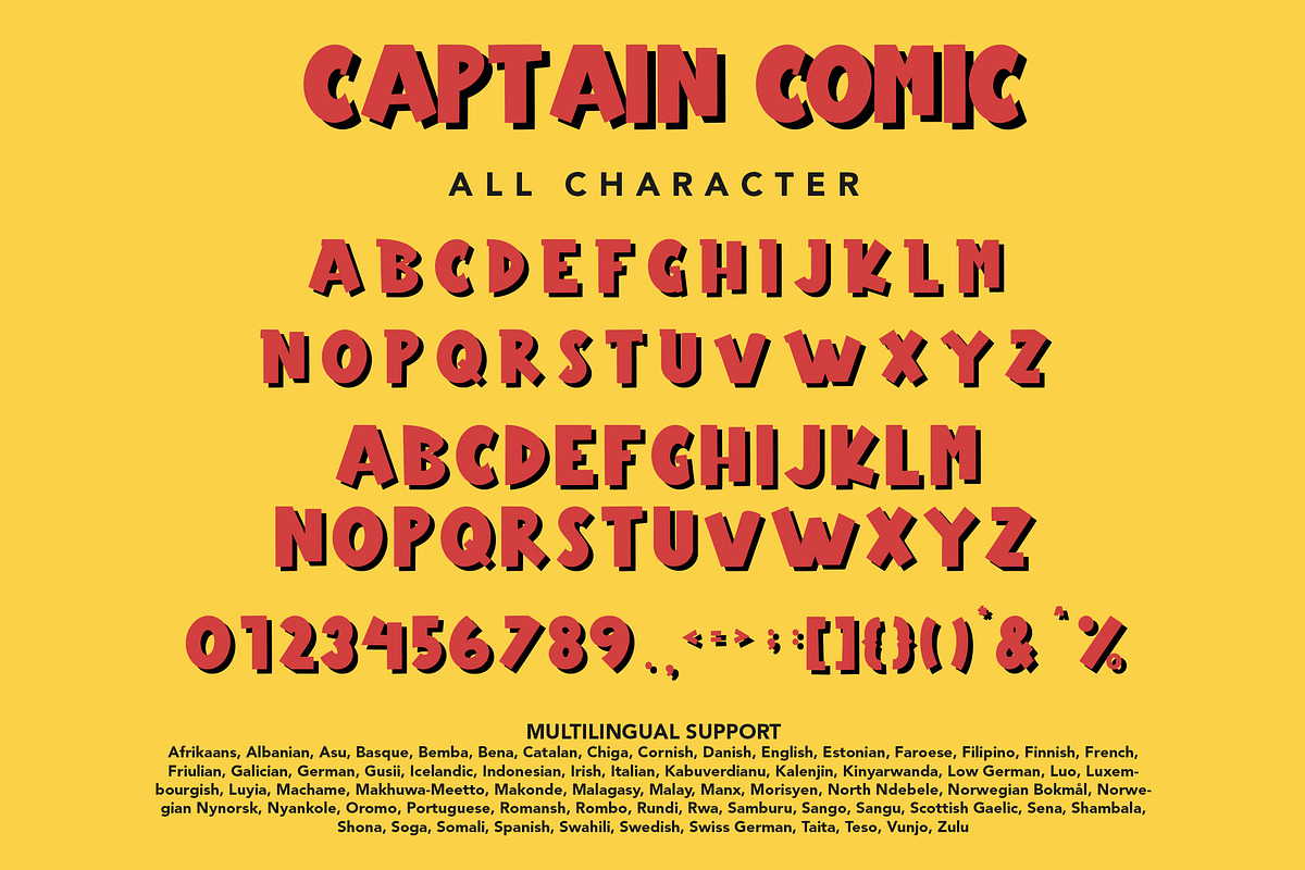 CaptainComic - Comic Display Font, a Symbol Font by AQR Studio