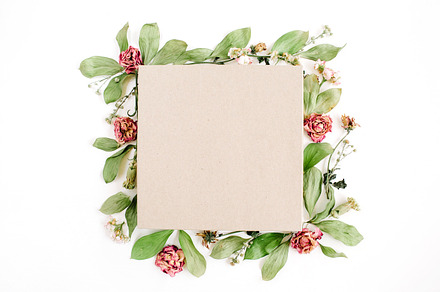 Craft gift box containing flower, roses, and red, an Arts & Entertainment Photo by Floral Deco
