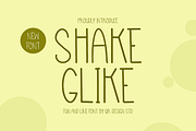 Shake Glike Font, a Sans Serif Font by QR Design Studio (Thumbnail 1 of 6)