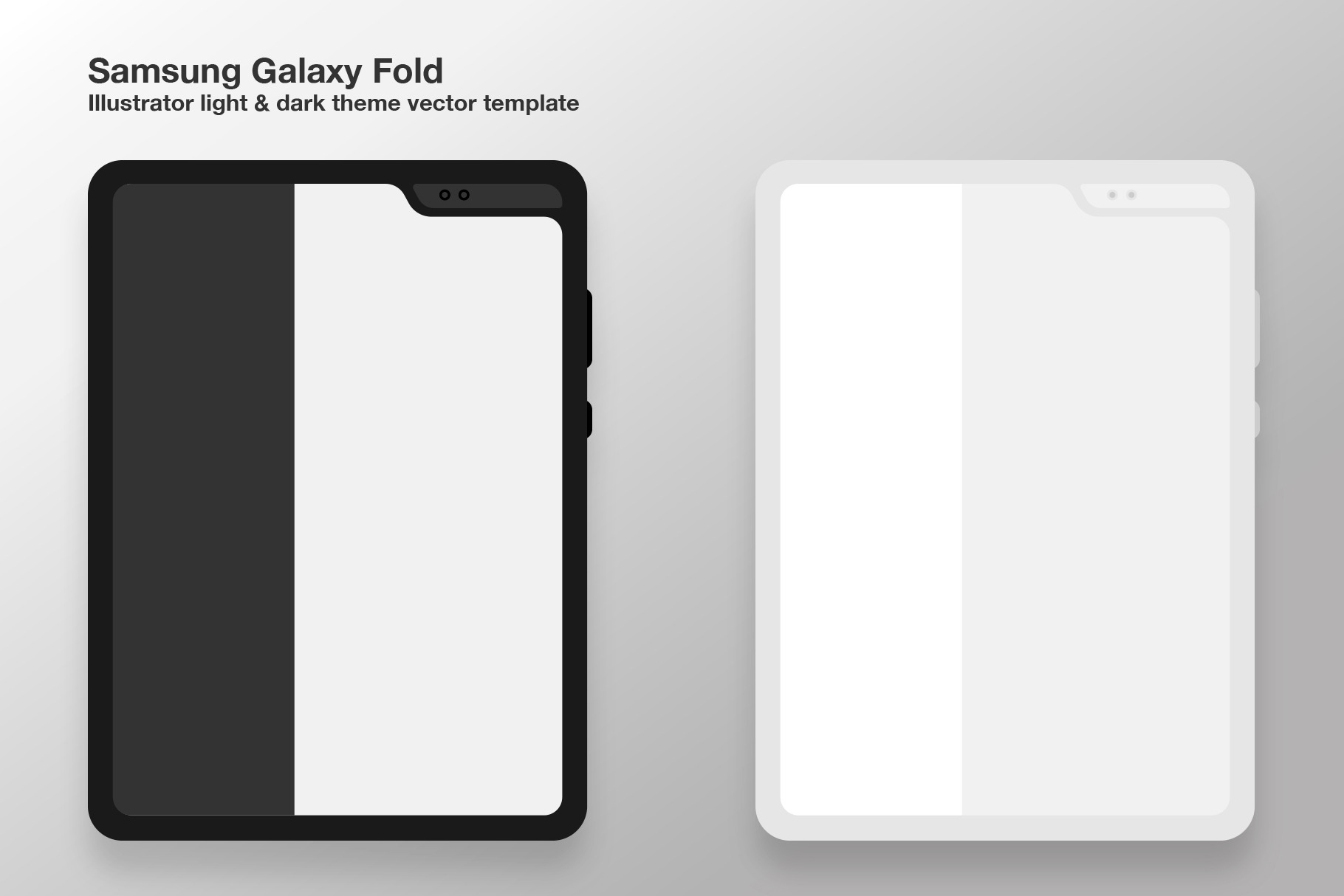 Samsung Galaxy Fold Vector Template by Idgram  Creative Market