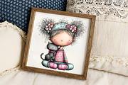 Cute Whimsical People and Pets Bundl, an Illustration by RobertsArt (Thumbnail 6 of 7)
