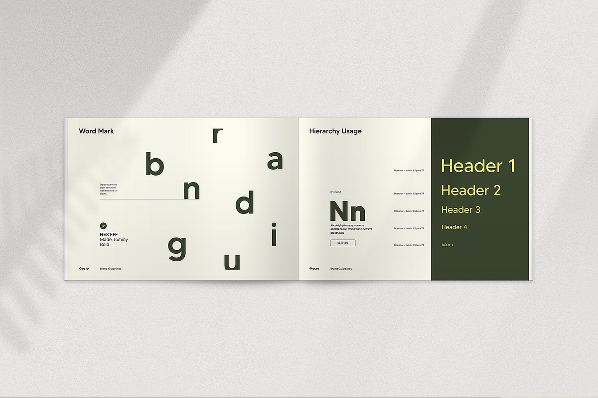 OCTO · Brand Guidelines | CANVA, a Brochure Template by KreateTribe (Photo 12 of 14)