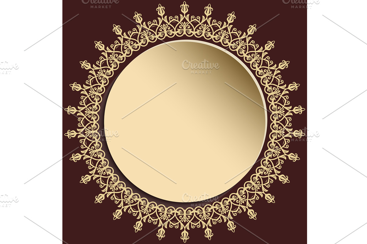 Winter Vector Round Frame With, an Illustration by FineArtStudio (Photo 1 of 3)