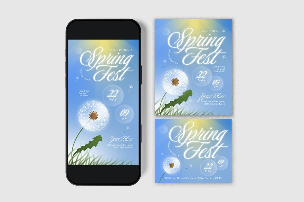 Spring Festival Flyer, a Flyer Template by graphicook (Photo 3 of 3)