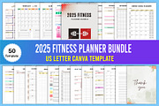 2025 Fitness Planner Bundle Canva, a Stationery Template by Designmela01 (Thumbnail 1 of 6)