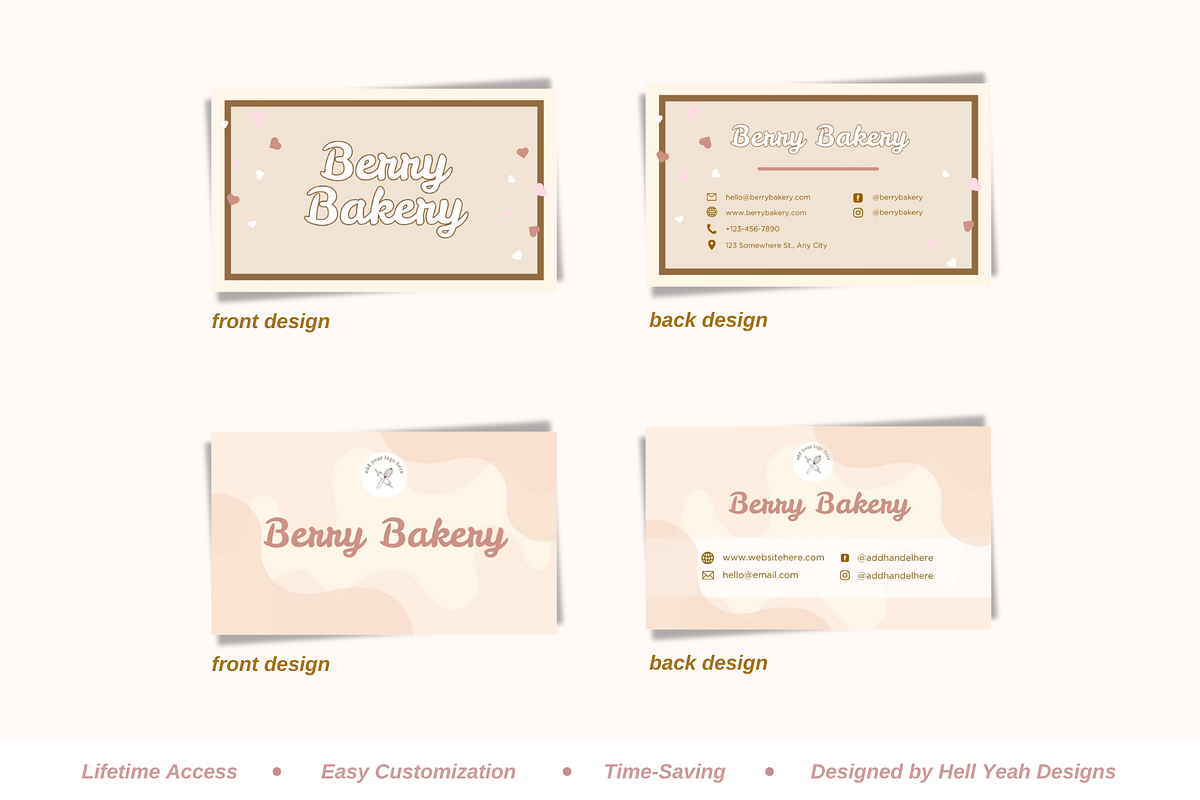 Bakery Business Card Templates, a Stationery Template by Hell Yeah Designs (Photo 7 of 8)