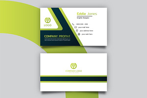 Modern green light line busines card, a Business Card Template by nicemorning