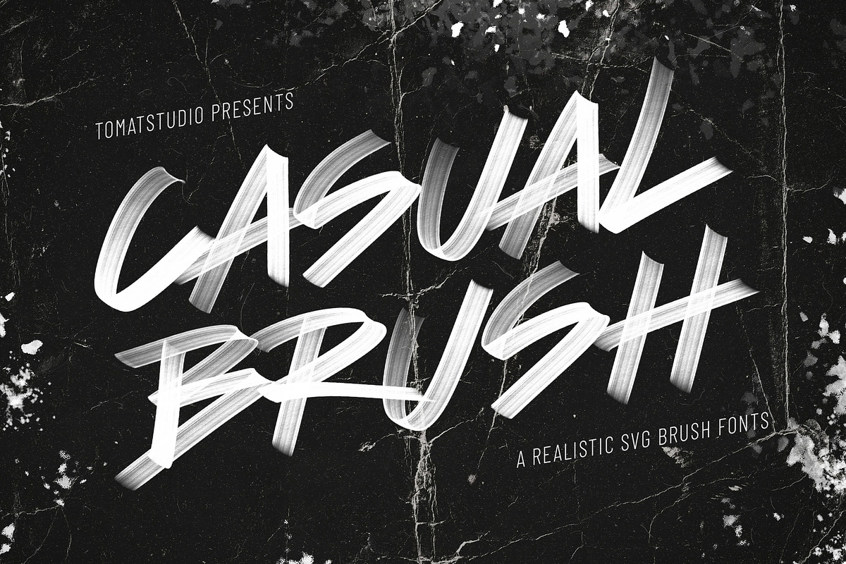 Casual Brush SVG Fonts, a Handwritten Font by tomatstudio (Photo 1 of 7)