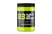 Plastic Protein Jar Mockup, a Packaging Mockup by Green Art (Thumbnail 1 of 5)