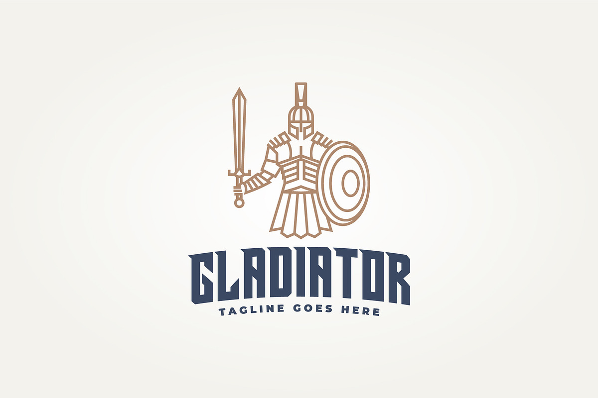 gladiator symbol shield icon logo, a Branding & Logo Template by Blazybone (Photo 2 of 2)