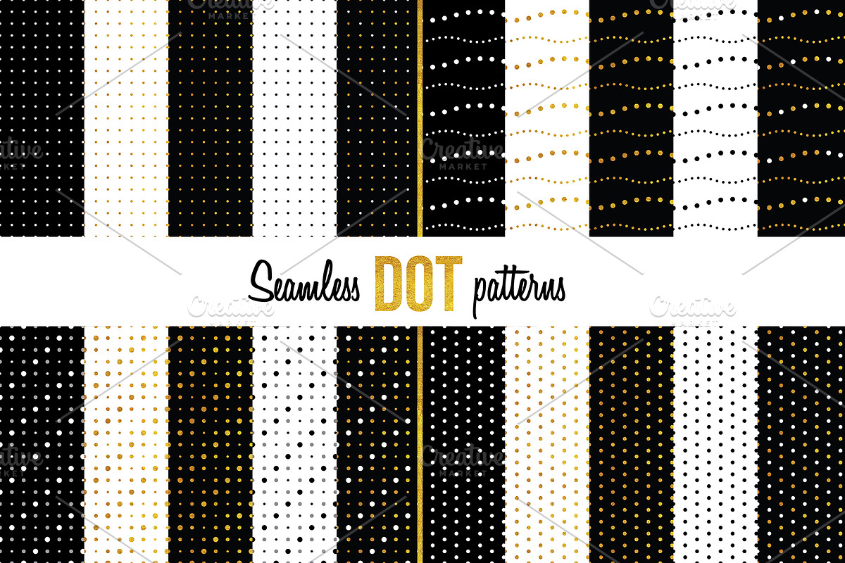100 Seamless dot patterns, a Pattern Graphic by The Odd Seed (Photo 2 of 6)
