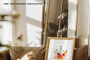 Watercolor Bright Wildflower Clipart, a Decorative Illustration by OKArtHub (Thumbnail 6 of 9)