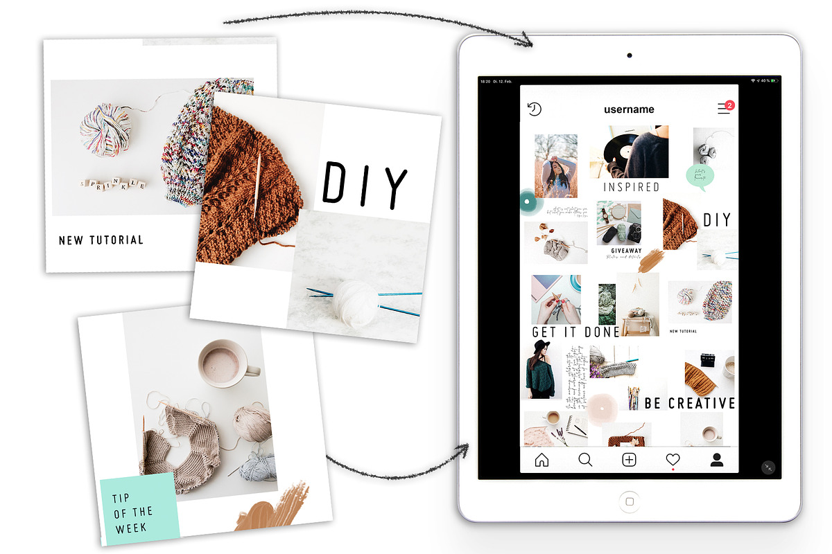knack Instagram Puzzle, a Social Media Template by STUDIO 17 (Photo 2 of 7)