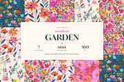 Sweetheart Garden Folk Florals, a Pattern Graphic by Ninterints (Thumbnail 1 of 10)