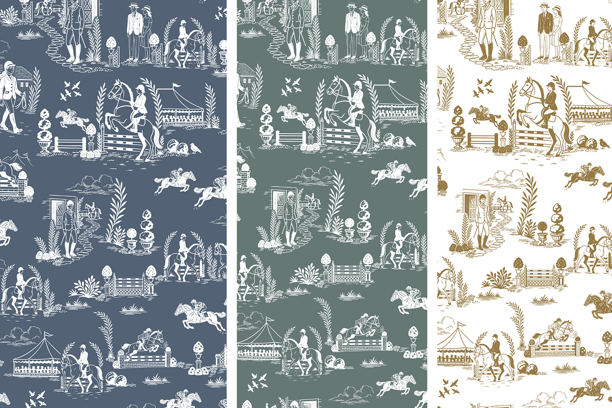 Equestrian Illustrated Print, a Pattern Graphic by Hughes Studio (Photo 8 of 8)