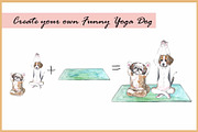 Yoga Cats & Dogs Clipart, an Animal Illustration by VianneArt (Thumbnail 9 of 11)