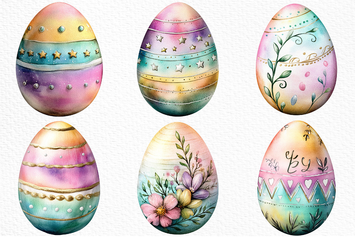 Colorful Easter Eggs Clip Art, an Illustration by Craft Nest (Photo 4 of 8)