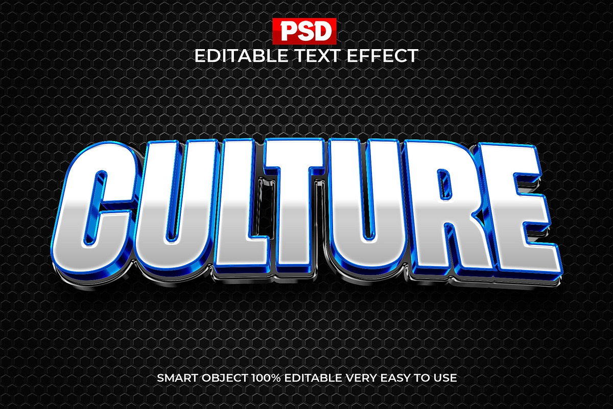 Culture Chrome 3D Text Effect PSD, a Layer Style Add-On by Design Fly