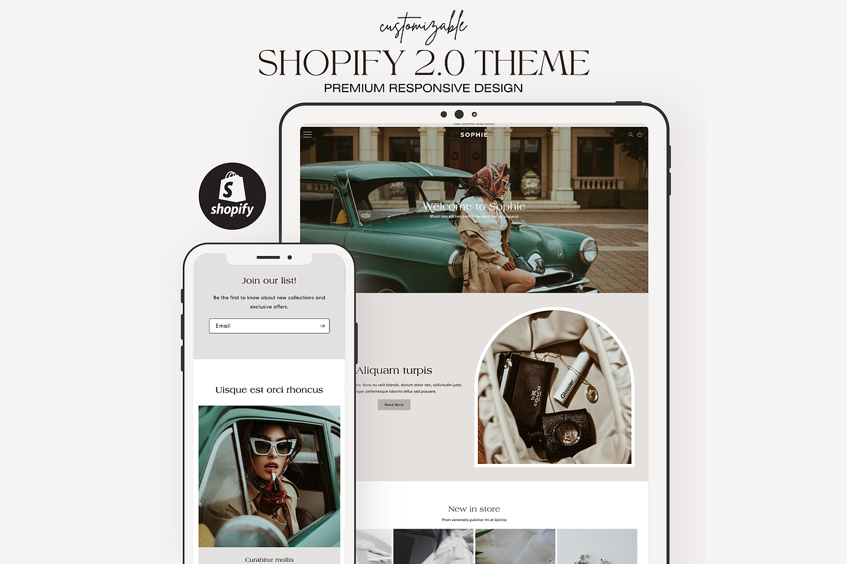 Luxury Shopify Theme, a Shopify Template by Tarsi.io (Photo 1 of 4)