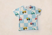 Little Cars Checkerboard Pattern, a Pattern Graphic by Irina Ostapenko (Thumbnail 3 of 5)