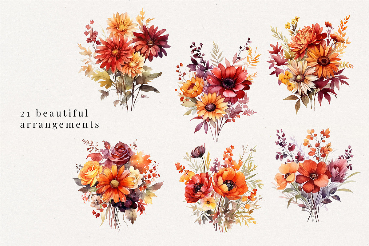Harvest Bloom Watercolor, an Object Graphic by Digital Vintage (Photo 2 of 8)