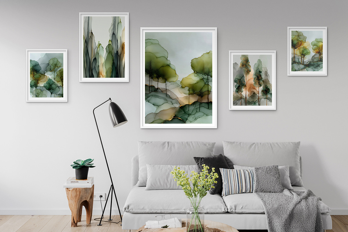 Watercolor Forest Illustration, a Decorative Illustration by Housui Patterns (Photo 11 of 12)