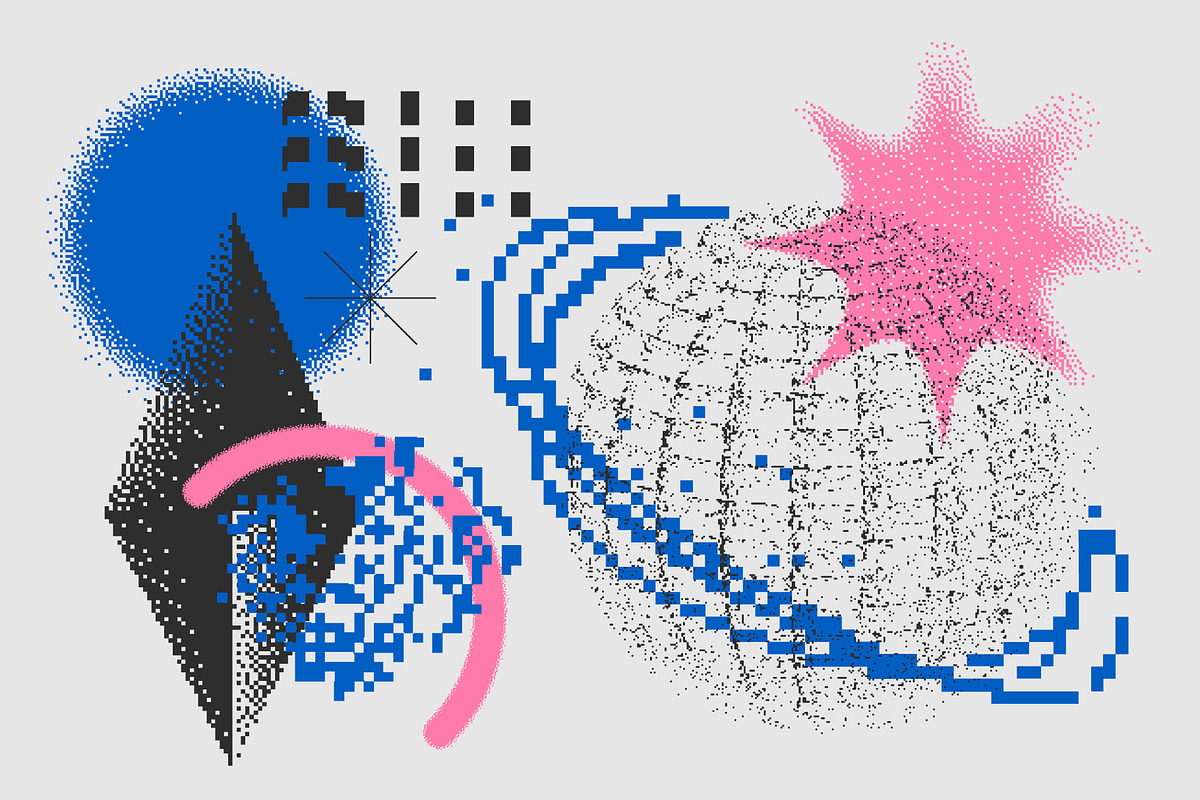 126 Vector Dither Textured Clip Arts, a Graphic by softulka (Photo 13 of 19)