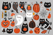 Set of Halloween cats, an Animal Illustration by Marysha Art (Thumbnail 2 of 2)