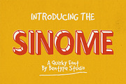Sinome - Quirky Retro Display Font, a Sans Serif Font by Bentype Studio (Thumbnail 1 of 7)