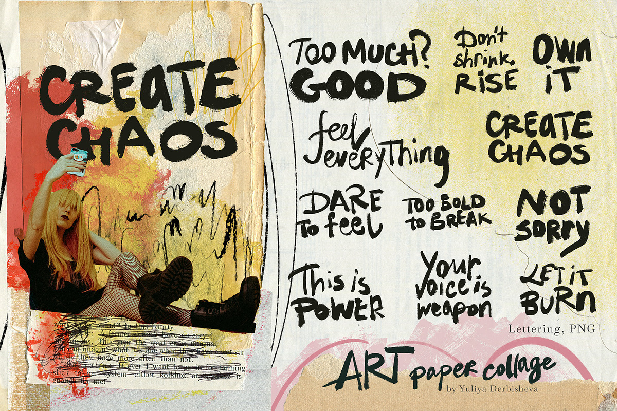 Art Paper collage element scraps, an Object Graphic by Yuliya Derbisheva (Photo 10 of 15)