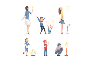 Happy People Characters with, a Person Illustration by TopVectors