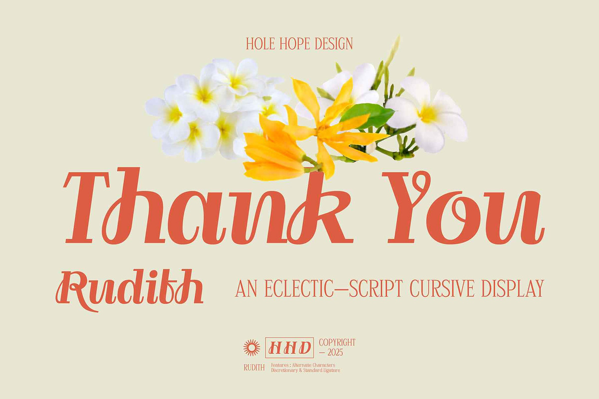 Rudith | Eclectic Script Cursive, a Script Font by Hole Hope Design (Photo 10 of 10)