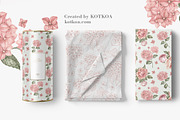 4 patterns roses and hydrangea, a Pattern Graphic by Kotkoa (Thumbnail 5 of 7)