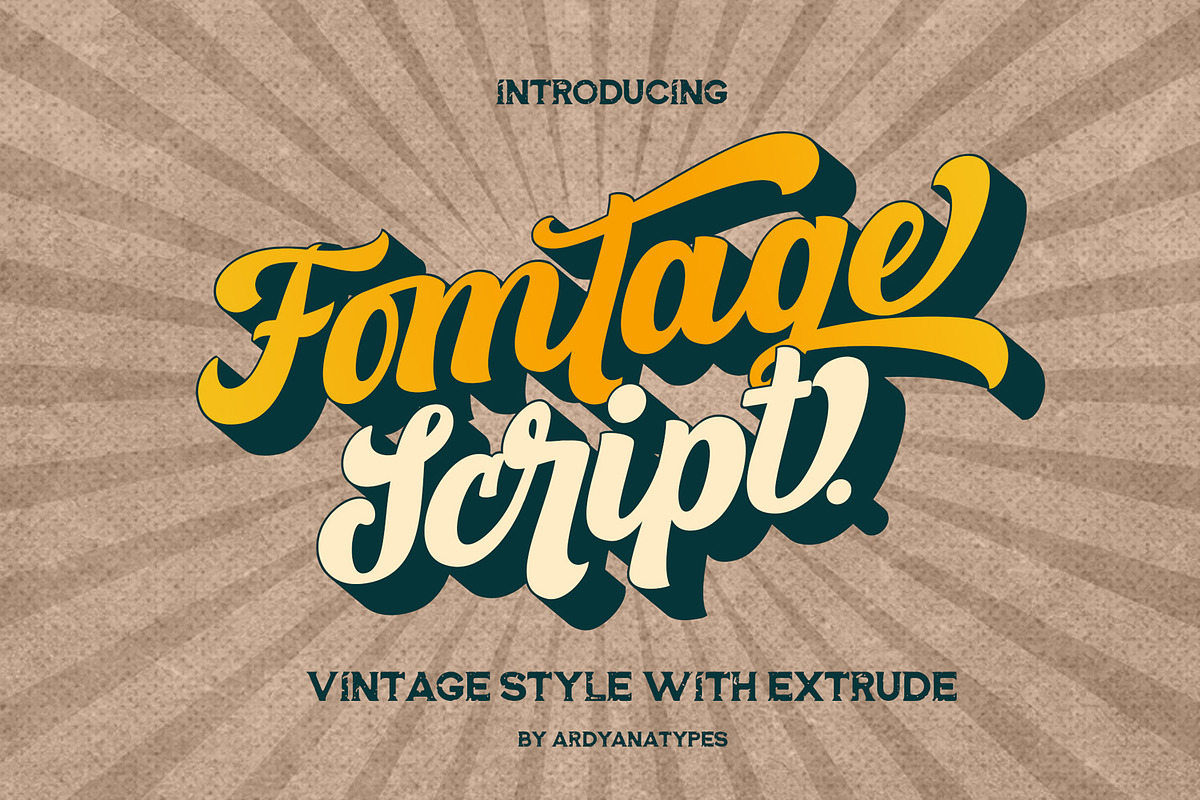 Fomtage Script, a Script Font by Ardyanatypes (Photo 1 of 9)