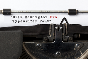 Silk Remington Pro Typewriter Font, a Serif Font by Jadugar Design Studio
