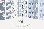 80 winter animals seamless pattern, a Pattern Graphic by Poppy Lane Studio (Thumbnail 1 of 11)