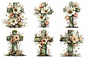 Easter Floral Cross Clipart, an Illustration by Daily.Designs (Thumbnail 3 of 8)