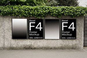 F4 Poster Mockup In Basel