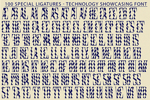 Technology Showcasing Font